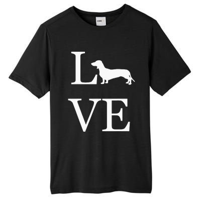 I Love Dachshund Weiner Dog Lover valentine's day Tall Fusion ChromaSoft Performance T-Shirt