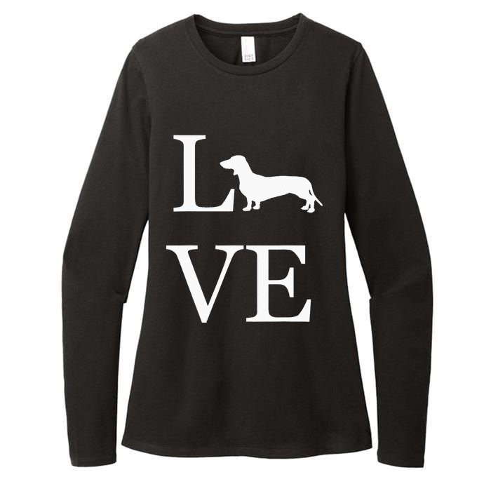 I Love Dachshund Weiner Dog Lover valentine's day Womens CVC Long Sleeve Shirt