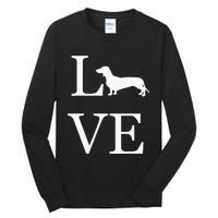 I Love Dachshund Weiner Dog Lover valentine's day Tall Long Sleeve T-Shirt