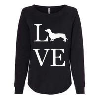 I Love Dachshund Weiner Dog Lover valentine's day Womens California Wash Sweatshirt