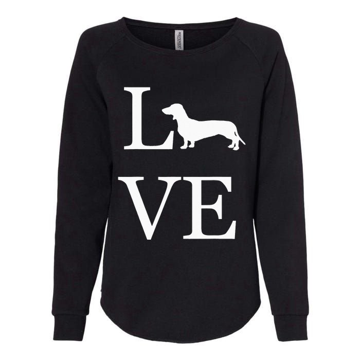 I Love Dachshund Weiner Dog Lover valentine's day Womens California Wash Sweatshirt