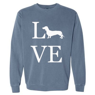 I Love Dachshund Weiner Dog Lover valentine's day Garment-Dyed Sweatshirt