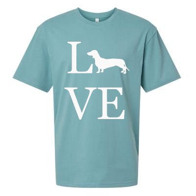 I Love Dachshund Weiner Dog Lover valentine's day Sueded Cloud Jersey T-Shirt