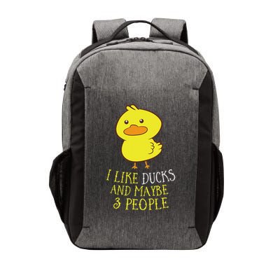 I Like Ducks And Maybe 3 People Funny Ducks Lover Vector Backpack