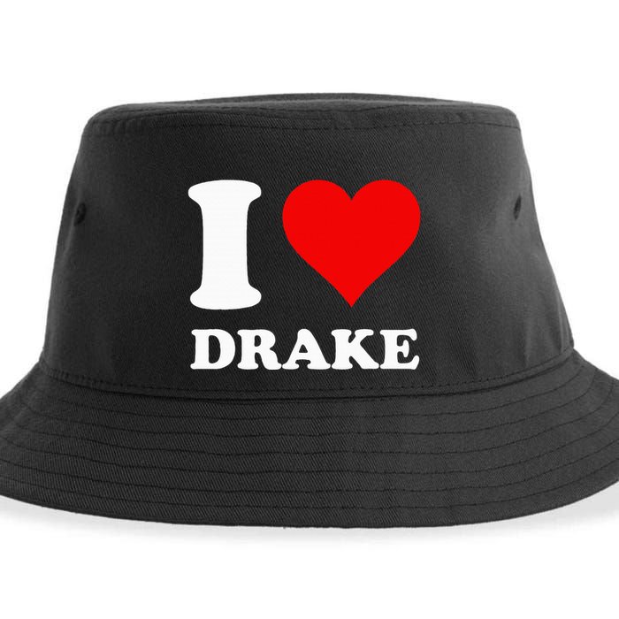 I Love Drake First Name Sustainable Bucket Hat