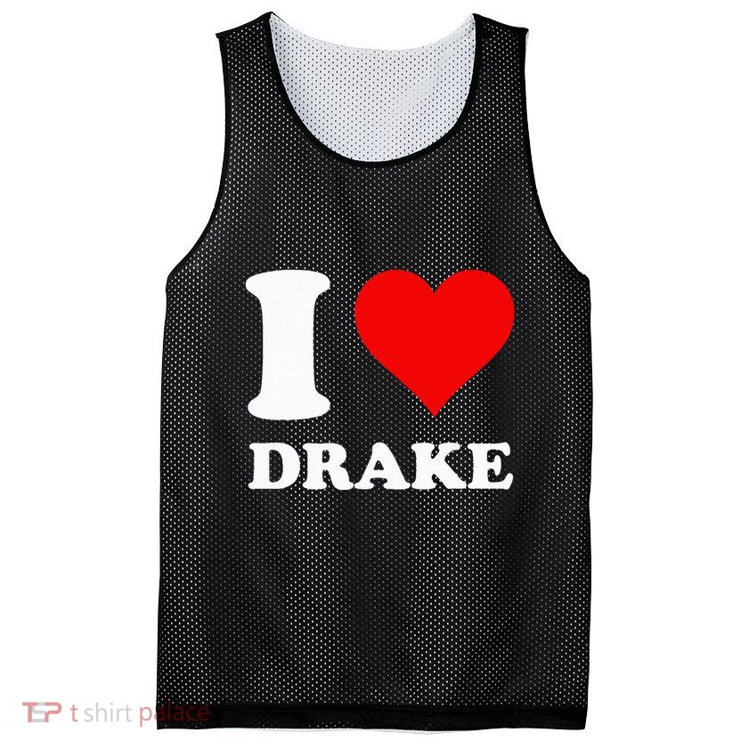 I Love Drake First Name Mesh Reversible Basketball Jersey Tank