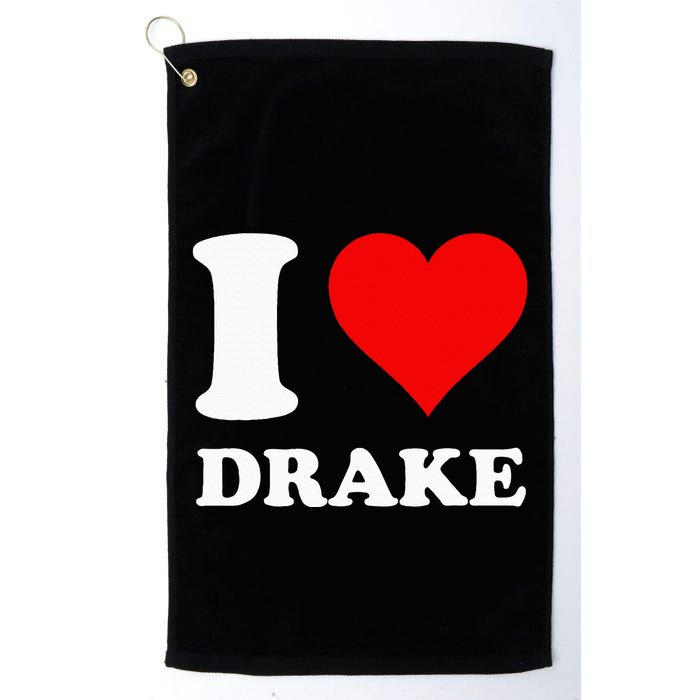 I Love Drake First Name Golf Towel