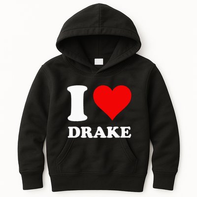 I Love Drake First Name Kids Hoodie