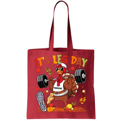 ItS Leg Day Turkey Running Funny Thanksgiving Tote Bag