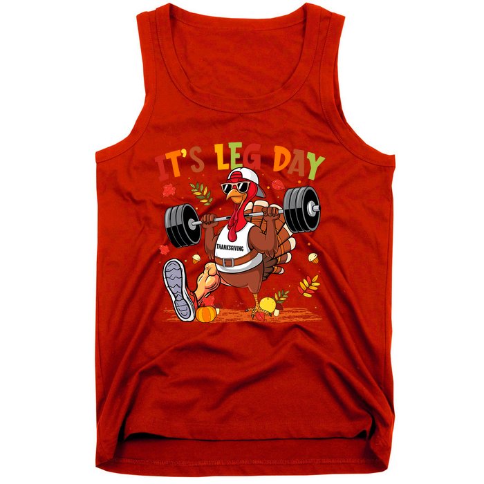 ItS Leg Day Turkey Running Funny Thanksgiving Tank Top