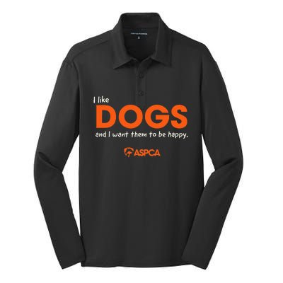 I Like Dogs Silk Touch Performance Long Sleeve Polo