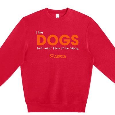 I Like Dogs Premium Crewneck Sweatshirt