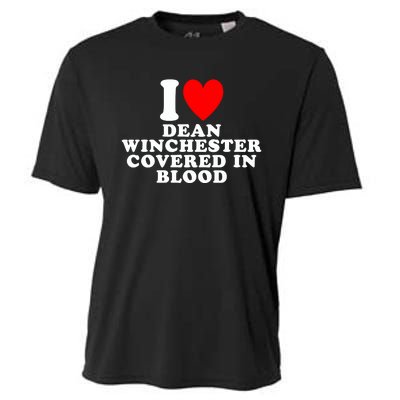 I Love Dean Winchester Covered In Blood Cooling Performance Crew T-Shirt