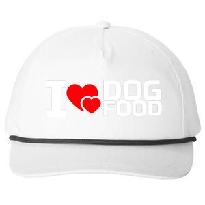 I Love Dog Food Snapback Five-Panel Rope Hat