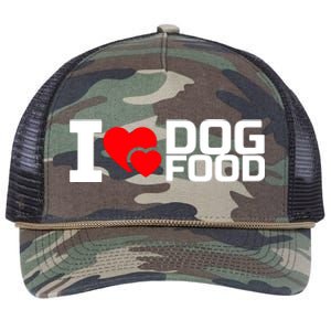 I Love Dog Food Retro Rope Trucker Hat Cap