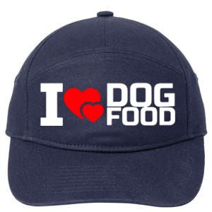 I Love Dog Food 7-Panel Snapback Hat