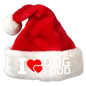 I Love Dog Food Premium Christmas Santa Hat