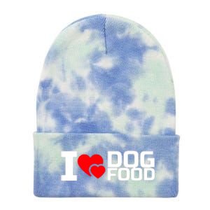 I Love Dog Food Tie Dye 12in Knit Beanie