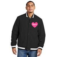 I Love Denver Colorado USA Pink Heart Gift For Women Insulated Varsity Jacket