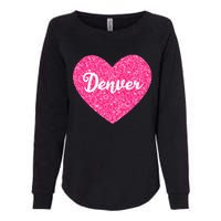 I Love Denver Colorado USA Pink Heart Gift For Women Womens California Wash Sweatshirt