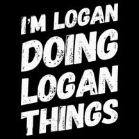 IM Logan Doing Logan Things Personalized Name Logan Gifts Flexfit Unipanel Trucker Cap