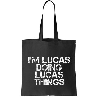 I'M LUCAS DOING LUCAS THINGS Funny Birthday Name Gift Idea Bag