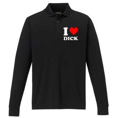 I Love Dick Performance Long Sleeve Polo