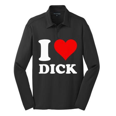 I Love Dick Silk Touch Performance Long Sleeve Polo