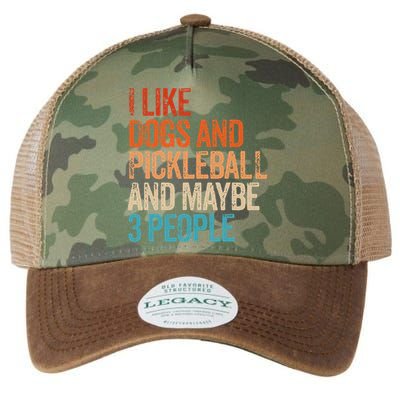I Like Dogs Pickleball And Maybe 3 People Legacy Tie Dye Trucker Hat