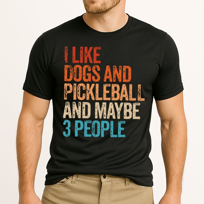 I Like Dogs Pickleball And Maybe 3 People Cooling Performance Crew T-Shirt