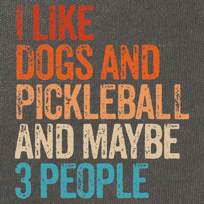 I Like Dogs Pickleball And Maybe 3 People Cotton Canvas Backpack