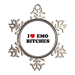 I Love Emo Bitches T I Heart Emo Funny Emo Kid Metallic Star Ornament