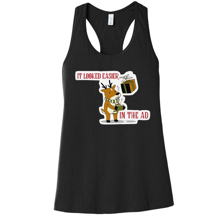 It Looked Easier In The Ad Christmas Design Women's Racerback Tank