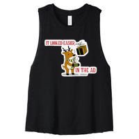 It Looked Easier In The Ad Christmas Design Women's Racerback Cropped Tank