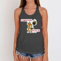 It Looked Easier In The Ad Christmas Design Women's Knotted Racerback Tank