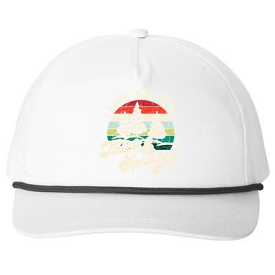 I Like Em Real Thick & Sprucey Funny Christmas Tree Snapback Five-Panel Rope Hat