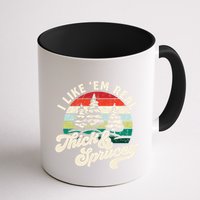 I Like Em Real Thick & Sprucey Funny Christmas Tree Mug