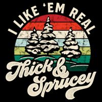I Like Em Real Thick & Sprucey Funny Christmas Tree Mesh Reversible Basketball Jersey Tank