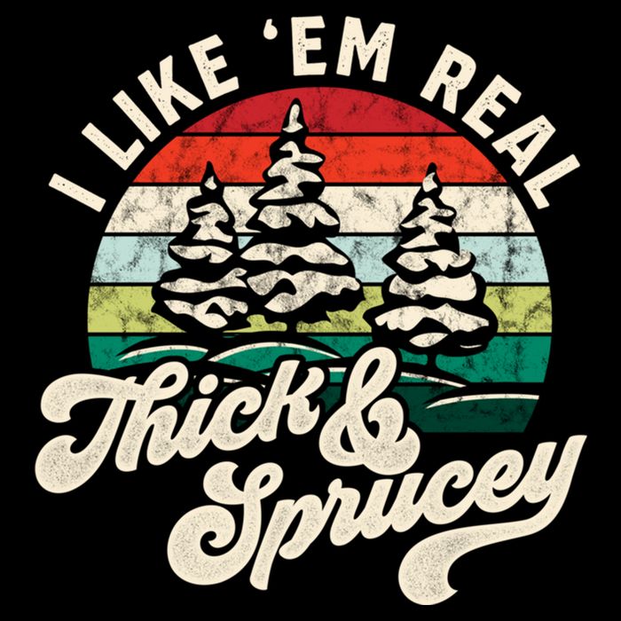 I Like Em Real Thick & Sprucey Funny Christmas Tree Mesh Reversible Basketball Jersey Tank