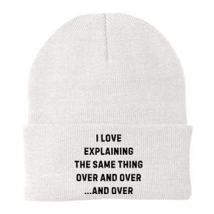 I Love Explaining The Same Thing Over And White Lie Party Knit Cap Winter Beanie