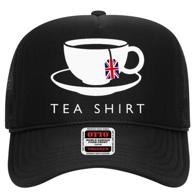 I Love English Tea Uk Flag Fun Novelty Souvenir Memorabilia High Crown Mesh Back Trucker Hat