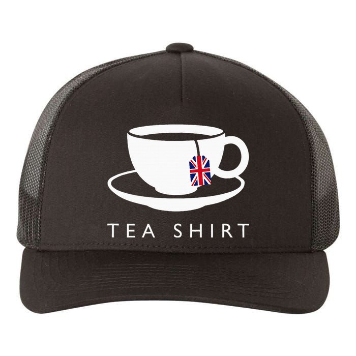 I Love English Tea Uk Flag Fun Novelty Souvenir Memorabilia Yupoong Adult 5-Panel Trucker Hat