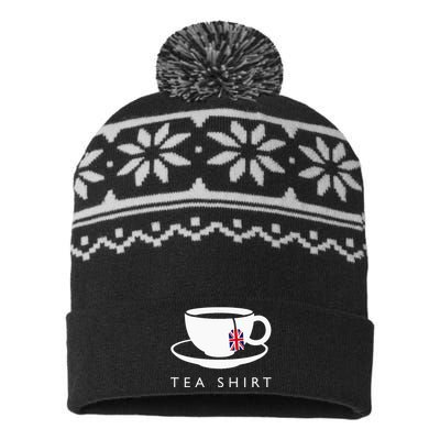 I Love English Tea Uk Flag Fun Novelty Souvenir Memorabilia USA-Made Snowflake Beanie