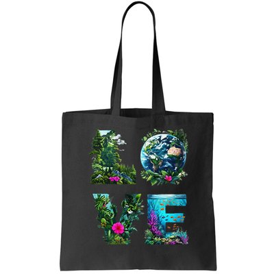 I Love Earth Day Planet Environmental Activism Globe Nature Bag