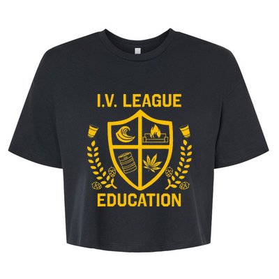 Iv League Education I Partied In Isla Vista Bella+Canvas Jersey Crop Tee