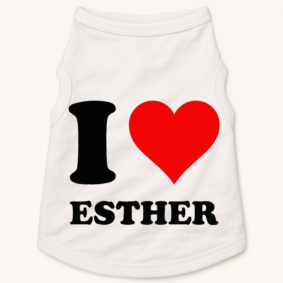 I Love Esther Doggie Tank