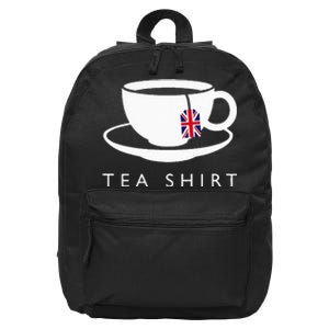 I Love English Tea Uk Flag Fun Novelty Souvenir Memorabilia 16 in Basic Backpack