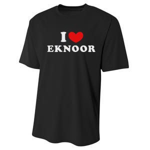 I Love Eknoor I Heart Eknoor Performance Sprint T-Shirt