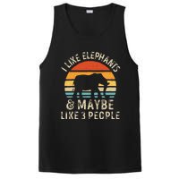 I Like Elephants And Maybe Like 3 People Elephant Retro PosiCharge Competitor Tank