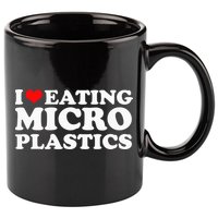 I Love Eating Microplastics Heart To Eat Micro Plastic 11oz C Handle Ceramic Mug
